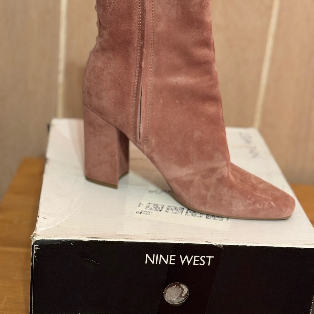 Nine West Women's Blush Suede Heeled Boots